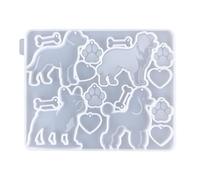 Stampo flessibile per ciondolo a forma di cane, in silicone, accessorio per artigianato, regalo per amanti del fai da te