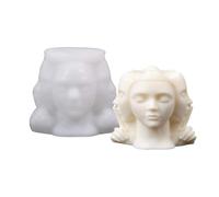 Stampo flessibile per vasi facciali in silicone per progetti fai da te | Robusto vaso in silicone con disegni dettagliati, candele fatte a mano, sculture in gesso ed eleganti