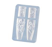 Stampo floreale flessibile in silicone per nail art, gioielli, decorazione custodia per telefono, design tulipani, nail art, modellatura