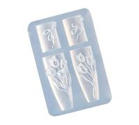 Stampo floreale flessibile in silicone strumento di artigianato per unghie arte gioielli custodia per telefono decorazione tulipani design riutilizzabile nail art stampo