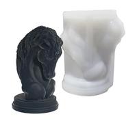 Stampo fondente per , statua di cavallo, stampo in resina testa di cavallo, stampo per candele multiuso a forma di animale, tema giostra, stampi per fondente per , temi occidentali