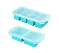 Stampo for congelatore in silicone da 2 o 3 pezzi con coperchio, contenitori for zuppa, brodo, preparazione pasti, cubetti di ghiaccio(2 and 4 grid 2pcs)