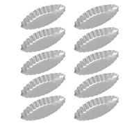 Stampo for crostata all'uovo a forma di barca da 5/10/15 pezzi, stampi in alluminio for biscotti, torte frutta, for utensili cucina, budini, pasticceria e decorazione(10Pcs)