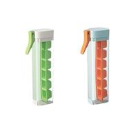 Stampo for cubetti di ghiaccio da 2/4/8 pezzi con una sola mano, fatto in casa, portatile, for alimenti, pressa for cubetti di ghiaccio(Mix-2Pcs)