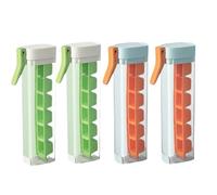 Stampo for cubetti di ghiaccio da 2/4/8 pezzi con una sola mano, fatto in casa, portatile, for alimenti, pressa for cubetti di ghiaccio(Mix-4Pcs)