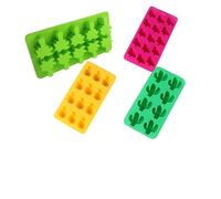 Stampo For Cubetti Di Ghiaccio In Silicone Alimentare A Forma Di Cactus, Fenicottero, Ananas, Albero Di Cocco, For Bevande, Accessorio For La Produzione Di Ghiaccio E Whisky(4pcs)