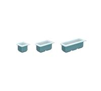 Stampo for cubetti di ghiaccio in silicone - Varie dimensioni Cubi grandi Forma quadrata Modello Bar Cucina Cocktail Produzione frutta congelata Uso generale(Blue-one set)