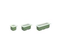 Stampo for cubetti di ghiaccio in silicone - Varie dimensioni Cubi grandi Forma quadrata Modello Bar Cucina Cocktail Produzione frutta congelata Uso generale(Green-one set)