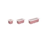 Stampo for cubetti di ghiaccio in silicone - Varie dimensioni Cubi grandi Forma quadrata Modello Bar Cucina Cocktail Produzione frutta congelata Uso generale(Pink-one set)