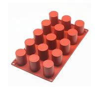 Stampo for dolci in silicone a forma di cilindro da 15 cavità/8 cavità, compatibile con dessert al cioccolato, mousse, gelatina, budino(2cm H cylindrical)