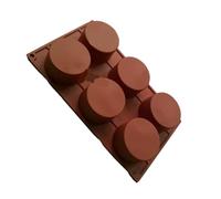 Stampo for dolci in silicone a forma di cilindro da 15 cavità/8 cavità, compatibile con dessert al cioccolato, mousse, gelatina, budino(6cm white H cylindrical)