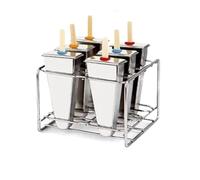 Stampo for gelato in acciaio inox a 6 fori for frutta(Brown)