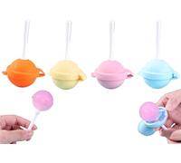 Stampo for Ghiaccioli Riutilizzabile A Forma Di Lecca-lecca In Silicone, Creatore Di Ghiaccioli Creativi Fai-da-te, Facile Rilascio Con Bastoncini Di Lecca-lecca(4pcs)