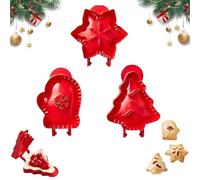 Stampo for mini torte natalizie, stampo for torte manuali for la cottura al forno, stampi for torte manuali for feste, tagliabiscotti a forma di zucca, for festival e feste(3pcs-a)
