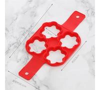 Stampo for uova in silicone for pancake, utensile da cucina antiaderente, stampo for pancake a forma di cuore rotondo, cuociuova, stampo for uova, accessori da cucina for la cottura al forno(Flower)