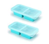 Stampo for vassoio da congelatore 2 o 3 pezzi con coperchio, contenitore, contenitori for zuppa, brodo, preparazione dei pasti, cubetti di ghiaccio(2-grid 2pcs)