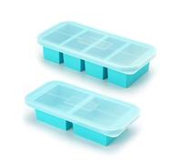 Stampo for vassoio da congelatore 2 o 3 pezzi con coperchio, contenitore, contenitori for zuppa, brodo, preparazione dei pasti, cubetti di ghiaccio(2 and 4 grid 2pcs)