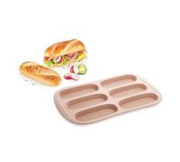 STAMPO FORMA IN SILICONE PER FORNO MINI BAGUETTE DELLA CASA PANE PANINO TESCOMA
