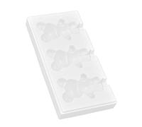 Stampo gelato, 4 griglia triangolare multi griglia silicone glace bar crema che produce cibo fai -da -te strumento fatto in casa per torta al cioccolato (3a serie di orsi)
