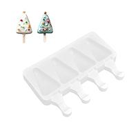 Stampo gelato, 4 griglia triangolare multi griglia silicone glace bar crema che produce cibo fai -da -te strumento fatto in casa per torta al cioccolato (4 bastoncini di ghiaccio triangolare