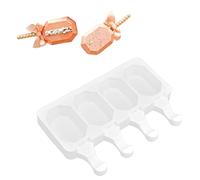 Stampo gelato, 4 griglia triangolare multi griglia silicone glace bar crema che produce cibo fai -da -te strumento fatto in casa per torta al cioccolato (4 bastoncini di ghiaccio ottagonale)
