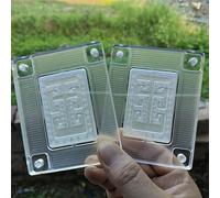 Stampo geometrico a doppia faccia in PMMA - disco di cera botanica, placca con motivo culturale fai da te per profumi per la casa, strumento per adulti