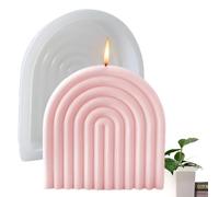 Stampo geometrico in silicone | Forma astratta a forma di U a forma di candela, linea geometrica di sapone arcobaleno | Stampi epossidici in gesso per la decorazione della casa, artigianato