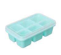 Stampo Ghiaccio 4/6/8/15/160 Grid Big Ice Tray Mold Giant Jumbo Large Silicone Cube Square DIY Maker(6Grid-Green,1PCS)