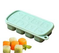 Stampo Ghiaccio Con Coperchio - Pezzo Silicone 8 Fori, Cubo | Antigoccia Impilabile Per Congelatore Whisky Cocktail Zuppe Riutilizzabile Portatile Raffreddamento Strumento Kit Pro