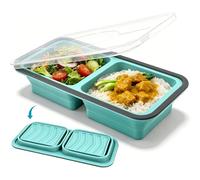 Stampo Ghiaccio in Silicone Delle Zuppe con Coperchio, Può Essere Ripiegato per Essere Utilizzato Come Contenitore per Pranzo Cubetti Ghiaccio Silicone, per Zuppe, Brodi, Salsa, Cubetti Ghiaccio