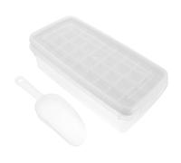 Stampo Ghiaccio in Silicone e PP Scatola, per Cocktail | Facile Raccolta dei Cubetti, Salva Spazio nel Congelatore, per Cena e Frutta Fai