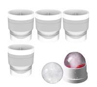 Stampo Ghiaccio In Silicone - Vassoio Sfere | Creatore Di Cubetti Sferici Con Rilascio Facile | 4 Pezzi Rotondi Per Vino Bevande Cocktail Barbecue Casa Cucina Vacanze