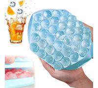 Stampo Ghiaccio Sferico Silicone Rosa 37 Scomparti con Coperchio Senza BPA