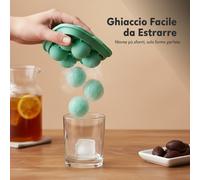 Stampo Ghiaccio Silicone per Calcio, 9 Cavità, per bibite
