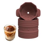 Stampo Ghiaccio Whisky Grande Facile Rilascio Riutilizzabile con Coperchio | Stampo Silicone per Ghiaccio Home Bar Festa Estiva Campeggio Esterno