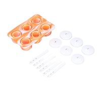 Stampo Ghiaccioli Silicone Pieghevole 6 Scomparti Color Caffè Crema - Facile da Sformare e Riutilizzabile per Gelati Fatti in Casa