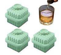 Stampo Grande per Ghiaccio | 3 Pezzi a Forma di Rombo in Silicone Portatile e Riutilizzabile,Stampo Per Ghiaccio Romboidale | Whiskey Drink, Uso Interno, Cucina, Frigorifero, Famiglia, Casa, Sala Da P