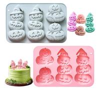 Stampo Halloween | 2 Stampini per Dolci a Tema con Stacco Facile | Silicone Utensili Per Autunno E Ringraziamento Per Creare Cupcake Cioccolato Cubo Biscotto Pancake Torta Muffin Caramella Ghiacciata