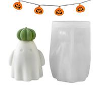 Stampo Halloween - Stampo Decorativo Per Cemento Da Scrivania,Forma Fantasma e Zucca per Realizzare Decorazioni Stagionali con Cera Cemento Gesso Resina