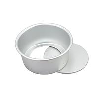 Stampo in alluminio per torte da 10,3 cm, 12,7 cm, 12,7 cm, 20,3 cm, stampo in chiffon con fondo rimovibile, in alluminio a tenuta stagna, per cheesecake, pane, pizza, fondente (20,3 cm)