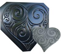 Stampo in cemento cuore gradino decorativo per giardino stampo plastica ABS S...