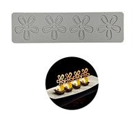 Stampo in pizzo per torte, stampi per fondente in pizzo, stampi in pizzo in silicone per decorare torte, 4 fori piccolo fiore