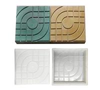 Stampo in plastica per pavimentazione del giardino White Paving Mould Multiple Sizes For DIY Concrete Path (25 x 25 x 5 cm)