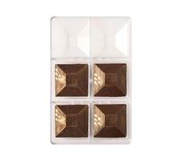Stampo in policarbonato 6 cioccolatini Piatti Quadrati 7,5 x 7,5 x h 1,5 cm Decora
