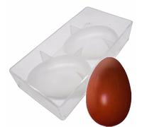 Stampo in policarbonato per uova di Pasqua e cioccolato, a forma di uovo di struzzo, 14 cm di lunghezza