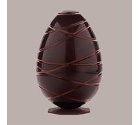 Stampo in Policarbonato per Uovo di Cioccolato Pasqua 210g Riutilizzabile Modello Bond Martellato