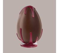 Stampo in Policarbonato per Uovo di Cioccolato Pasqua 210g Riutilizzabile Modello Drip Martellato