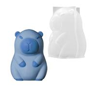 Stampo in resina 3D a forma di capibara | Adorabile stampo riutilizzabile antiaderente flessibile per budino, , gioielli, candele, progetti artistici per torte, statuette, stampo in resina 3D