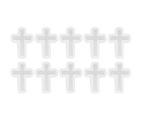 Stampo in Resina a Croce da 10 Pezzi, Stampi a Croce in Resina Epossidica Ecologica Elastica per Portachiavi Ciondolo Collana Artigianale Fai-da-te