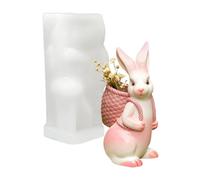 Stampo in resina a forma di coniglio pasquale, stampi in silicone 3D per candele